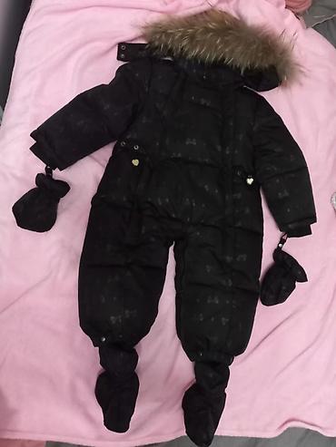 Верхняя одежда: Зиммний тёплый комбенизон на девочку 1-1,5 года в идеальном состоянии — 4