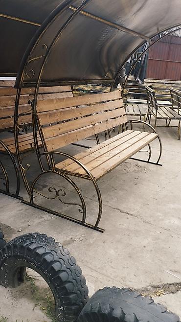 Скамейки: Скамейка Металл, Со спинкой, С крышей — 9