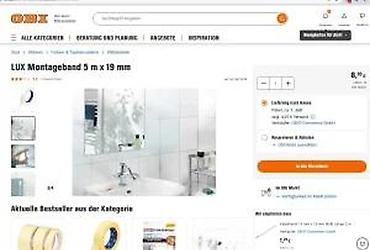 Izolir trake: LUX montažna traka 5 m x 19 mm - Snažna dvostrano lepljiva traka za — 1