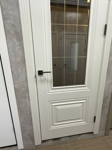 двери с двух сторон из бельгии: Ички эшик айнек менен, Боёлгон, түсү - Ак
