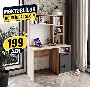 Düz masa, Stulsuz, Polkalı, Siyirməli, Teksturalı laminat