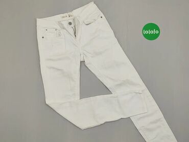 Spodnie XS (EU 34), stan - Bardzo dobry, wzór - Jednolity kolor, kolor - Biały