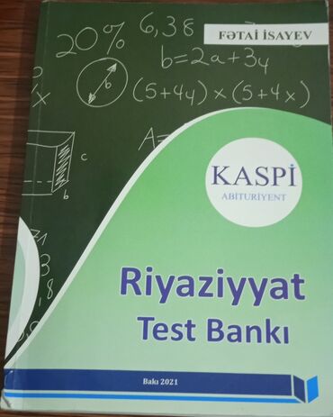 kaspi test cavablari: Kaspi kursunun riyaziyyat test bankı 2021 nəşri