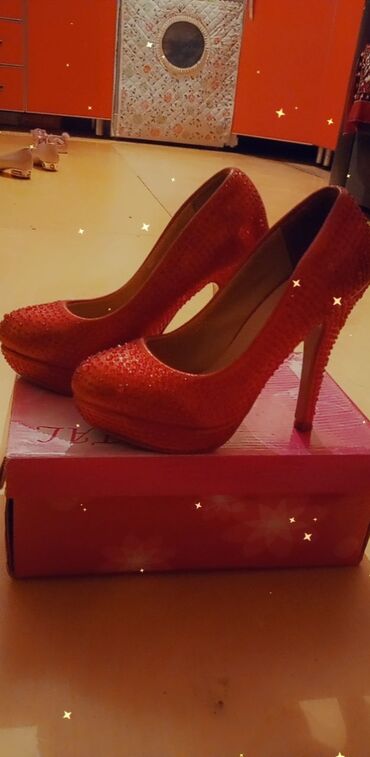 женские туфли: Туфли, Размер: 35, цвет - Красный, Новый