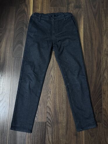 джинсовое платье с поясом: Джинсы и брюки, цвет - Серый, Б/у