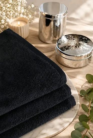 ormaric za kljuceve ikea: Set crnih peškira za kupatilo 12 komada plišanih. - Materijal: meki — 1