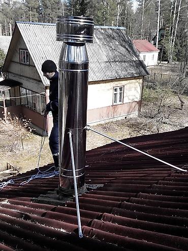 сантехника токмок: Установка дымохода — 2