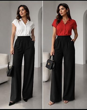 Брюки Палаццо, Осень-весна, Made in KG, Новый, XL, 2XL at lalafo.kg Брюки Палаццо, Осень-весна, Made in KG, Новый, XL, 2XL