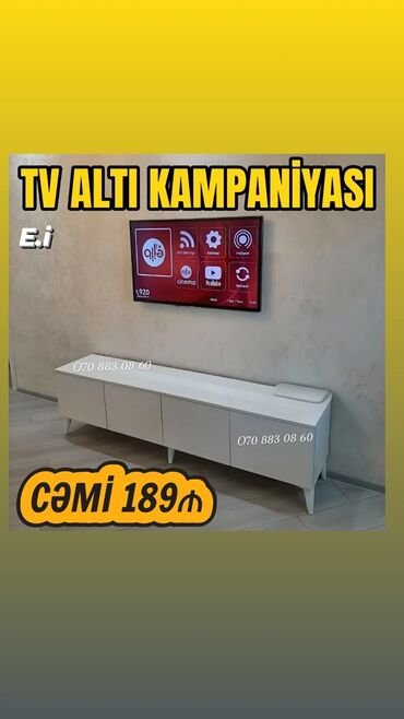 televizor altligi qiymetleri: *TV stend / TV altı 189Azn💥* ✔️Rəng seçimi var Ölçü 180x35x50