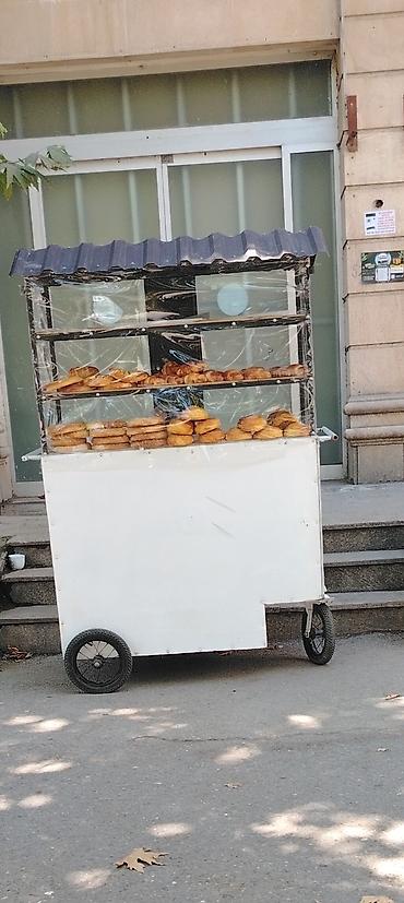 spreyler: Simit Arabası Səyyar un məmulatları vitrin-arabası - Təkərli — 1