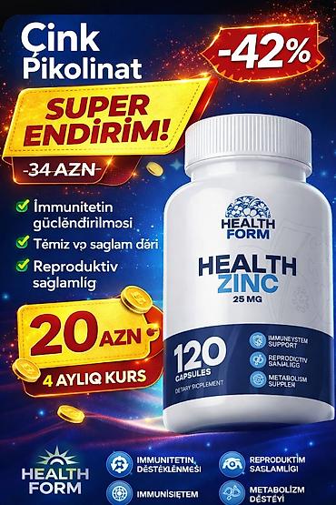 xitozan kapsul: Məhsul: Health Form – Health Zinc (Sink Pikolinat) 25 mg Tərkib və — 1