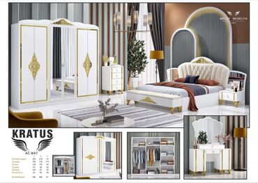 Rəflər: İkinəfərlik çarpayı, Dolab, Termo, 2 tumba, Türkiyə, Yeni