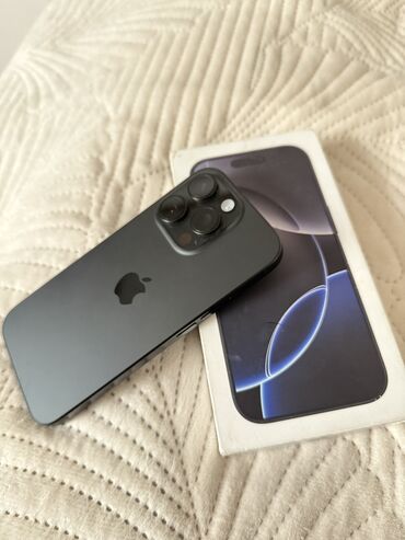 айпад 6: IPhone 16 Pro, Новый, 128 ГБ, Black Titanium, Защитное стекло, Чехол, Коробка, 100 %