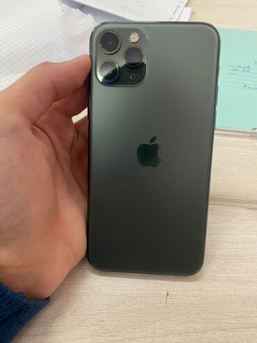 aifon 11 pro цена: IPhone 11 Pro, Б/у, 64 ГБ, Matte Midnight Green, Защитное стекло, Коробка, Наушники, 82 %