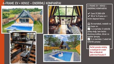 kreditlə həyət evlərinin tikintisi: Kredi̇tlə !! A-frame ev + hovuz – möhtəşəm endi̇ri̇m kampani̇yasi!