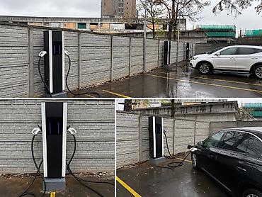 aвто: Уличная быстрая зарядная станция мощностью 240 кВ для 6 электромобилей — 1