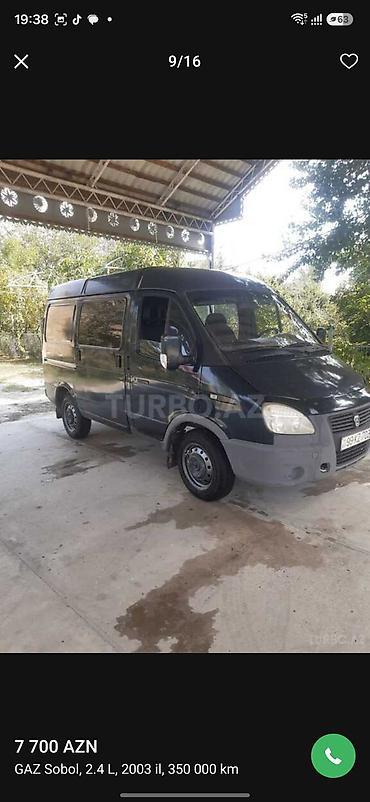səkidə satilan masinlar: QAZ Sobol: 2.4 l | 2003 il 350000 km Van/Minivan — 3