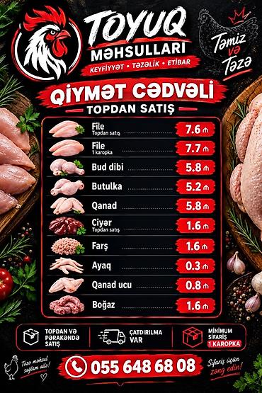 en ucuz siqaret: Toyuq məhsulları – təmiz və təzə Topdan satış üçün qiymət cədvəli: - — 1