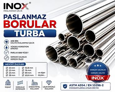 INOX paslanmaz polad borular – AISI 304 keyfiyyəti Nerj, nerjaveyka lalafo.az -da INOX paslanmaz polad borular – AISI 304 keyfiyyəti Nerj, nerjaveyka