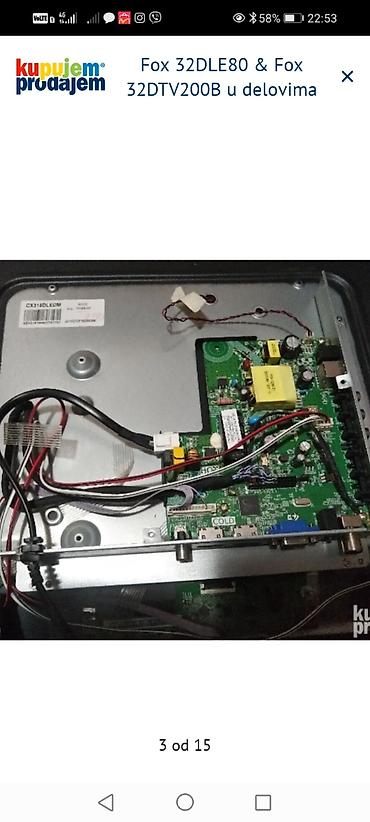 Aksesoari za TV i video: Fox 32DLE80 i Fox 32DTV200B – delovi za TV Dostupne komponente: - — 4