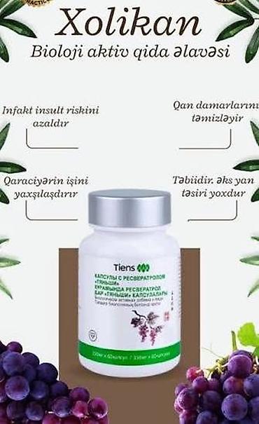 çekmeler: “ Xolikan ” Resveratrollu Kapsullar -Qırmızı üzüm çəyirdəklərinin — 3
