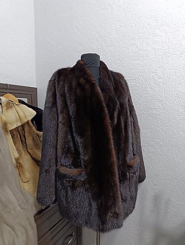 Шубы: Шуба, Норка, Короткая модель, Канада, 2XL, 3XL — 4