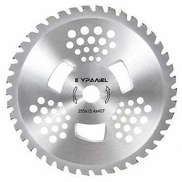 lezva disk: №: 10803 Məhsulun adı: Otbiçən üçün 40 dişli karbid disk 255×25.4×4 mm — 2