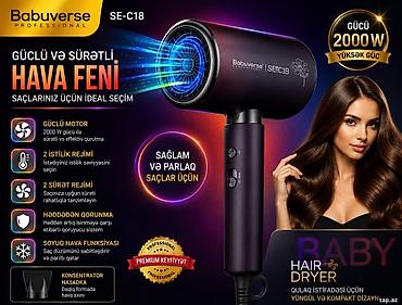 Hava feni ionic BABUVERSE SE-C18 PROFESSİONAL HAVA FENİ – 2000W Güclü
