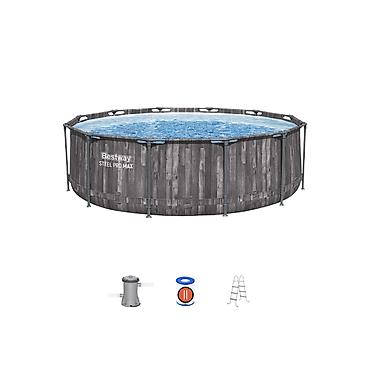 конный: Каркасный бассейн Bestway Steel Pro MAX 366×100 см - Объем: 9150 л - — 5