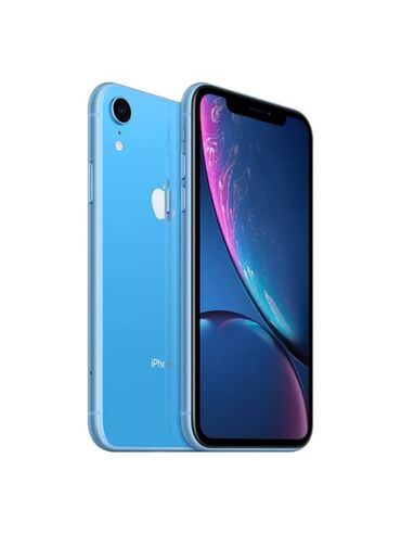 Apple iPhone: IPhone Xr, Б/у, 256 ГБ, Голубой, Защитное стекло, 80 %