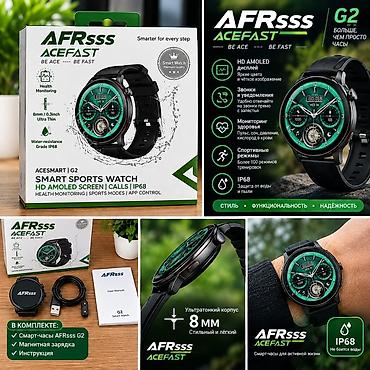 AFRsss ACEFAST G2 — умные спортивные часы с ярким HD/AMOLED-дисплеем