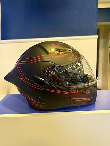 moto mator: Məhsul: OKE Helmet – tam üzlü moto dəbilqə - Rəng və dizayn: Mat qara — 2