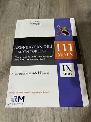 Testlər: 2 kitav 111 metn icinde cox az hissesi islenib 2 si birlikde 12 AZN