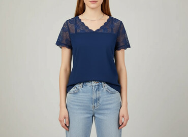 bluzki z koronką plus size: Жіноча блуза, розмір S