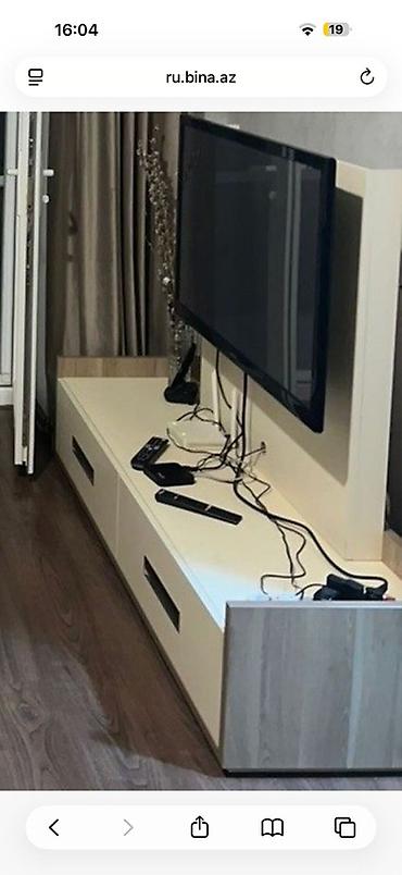 TV altlığı: İşlənmiş, Düz TV altlığı, Polkasız, Laminat — 2