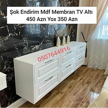 termo: Yeni, Düz TV altlığı, Polkasız, Laminat, Azərbaycan — 7
