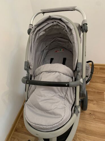 Коляски: Коляска, цвет - Серебристый, Б/у — 3