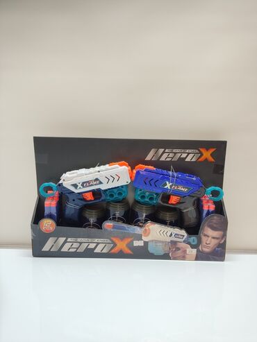 мячик для массажа: Игровой набор бластеров Hero X (модель X Flame) - Тип: пружинные