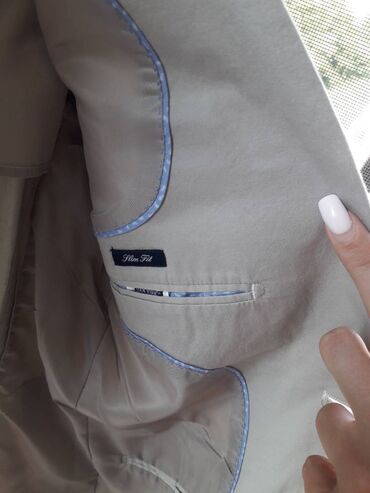 Odela: Muški sako Dan John - Boja: svetlosiva/bež - Kroj: klasičan — 10