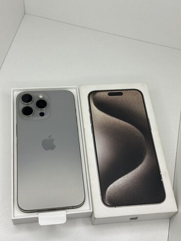 aifon 13 pro: IPhone 15 Pro Max, Б/у, 256 ГБ, Natural Titanium, Коробка, 92 %