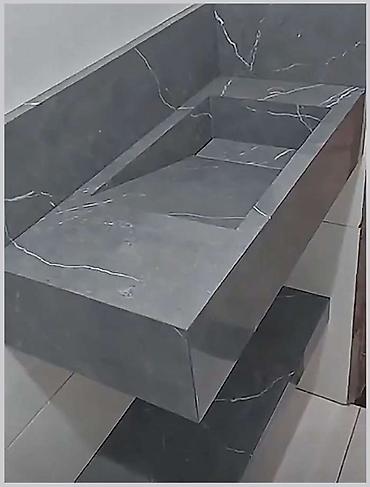 Раковины для ванной: Раковина для ванной, Особенности: Под камень, Материал: Искусственный камень — 4