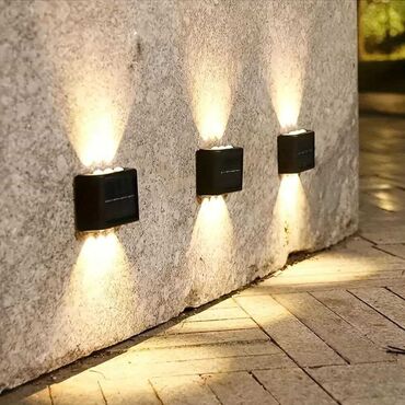 Rasveta: 6 LED solarnih zidnih svetala za spoljnu upotrebu/2 komada. Opremljen — 6