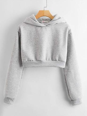baletanke devojcice: Duks crop top sa kapuljacom. Dostupna samo zuta boja boja — 1