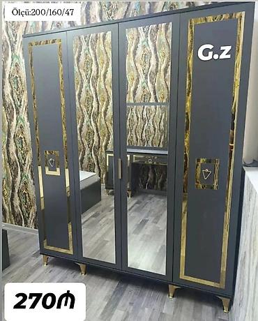 yatax: Düz dolab, Yataq otağı üçün, Paltar üçün, 4 qapılı — 1