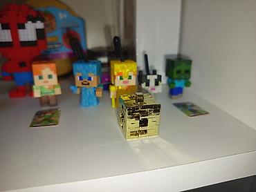 minecraft oyuncaqları: Minecraft temalı qızılı mexaniki kub oyuncağı - Parlaq metalik — 3