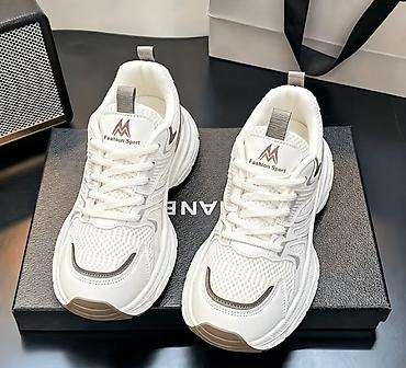 сумки бишкек: Кроссовки Fashion Sport, белые с серыми акцентами - Универсальный — 2