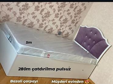 duyu: Bazalı çarpayı - Ölçü: “Sm” göstərilib (tək nəfərlik format) - Alt — 1