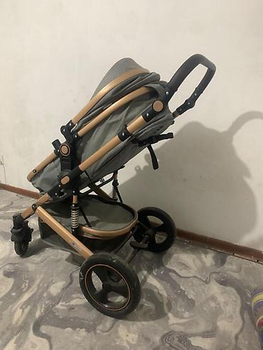 Коляски: Детская коляска-трансформер ING Baby (логотип на люльке). Цвет: серый — 9