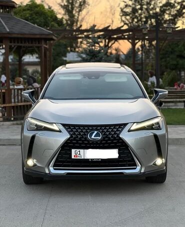 радиятор: Lexus UX – компактный кроссовер серебристого цвета. Оснащен фирменной