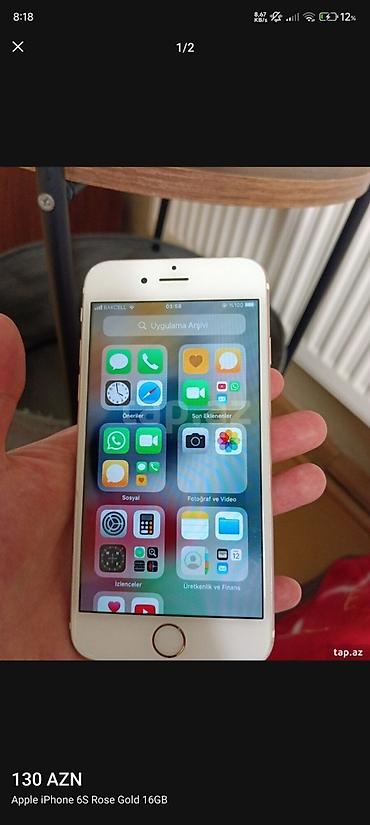 ayfon 6 s: IPhone 6s, 16 GB, Rose Gold, Barmaq izi — 1